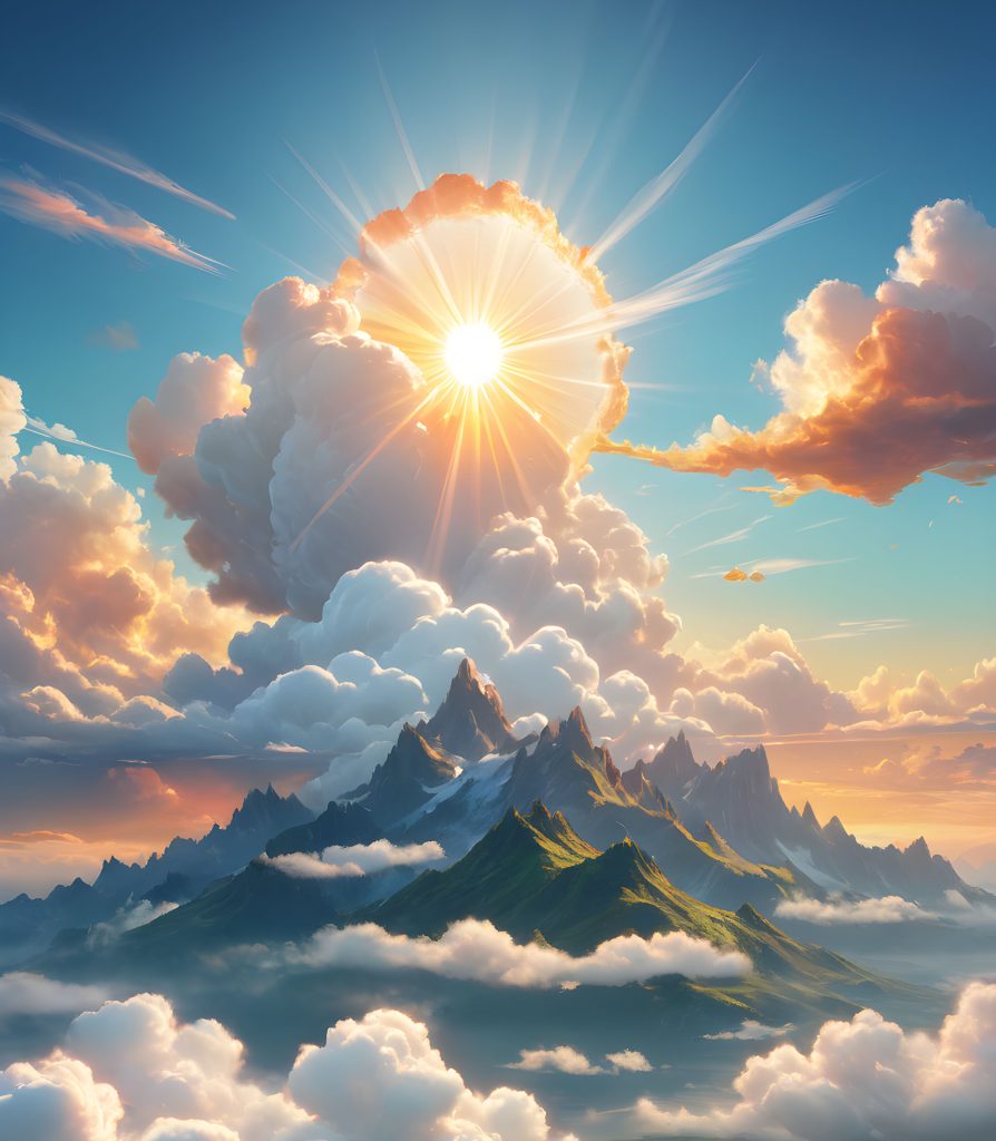 Sunset in the mountains